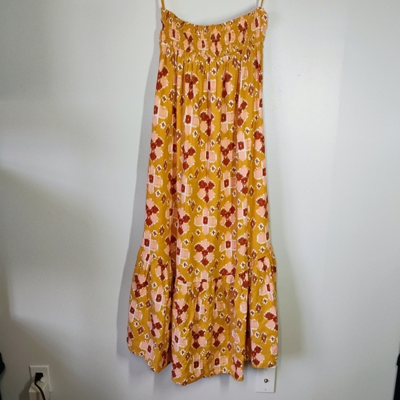 Aerie NWOT High Low Maxi Linen Sundress Womens Small Boho Bohemian Summer Beachy - Picture 4 of 15